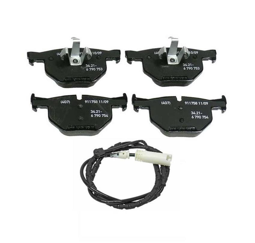 BMW Disc Brake Pad Set - Rear (w/ Sensor)